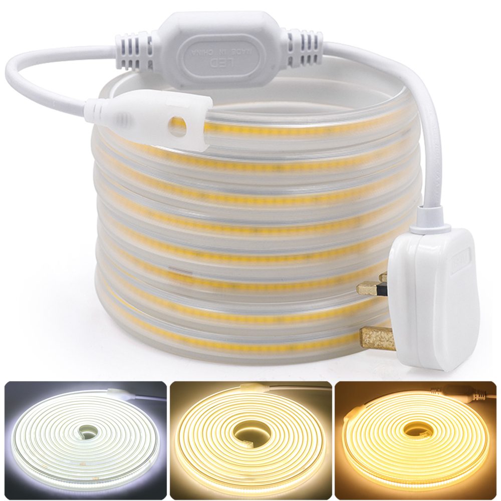 Outdoor Lighting Linear - COB LED Strip 110V 220V Flexible