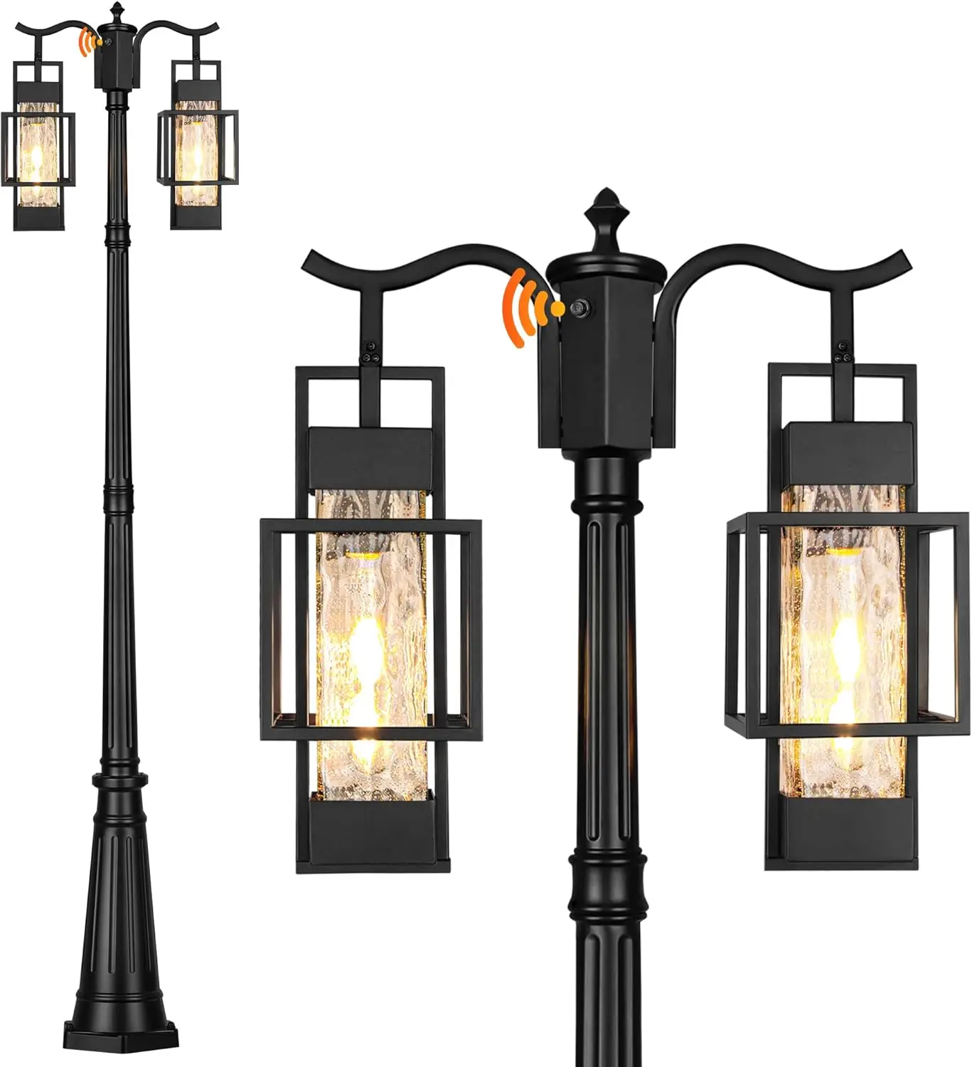 Outdoor Lighting Hardwired - 2 Head Hardwired Outdoor Lamp Post
