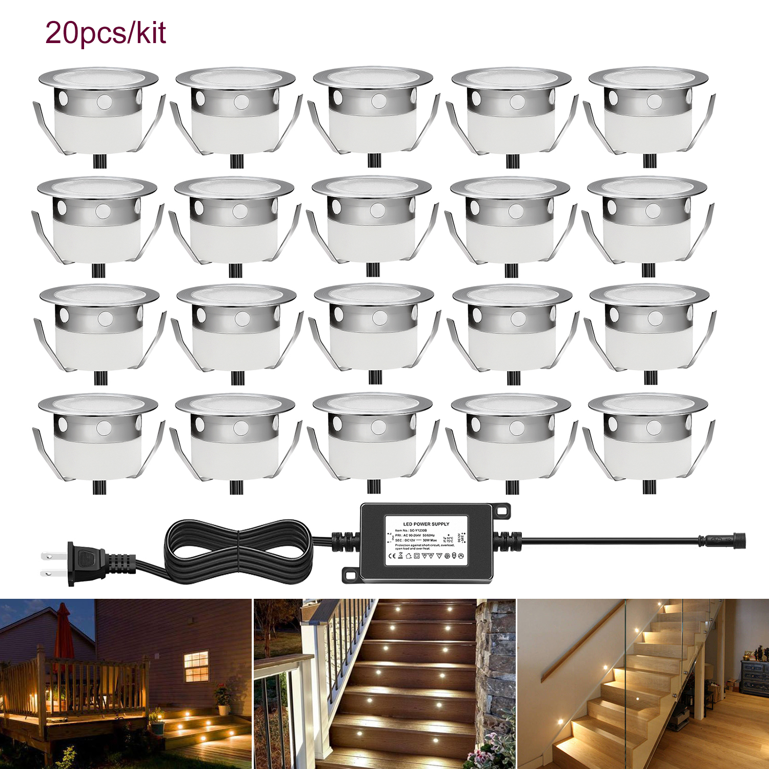 Outdoor Lighting Kits Low Voltage - QACA LED Low Voltage Recessed Deck