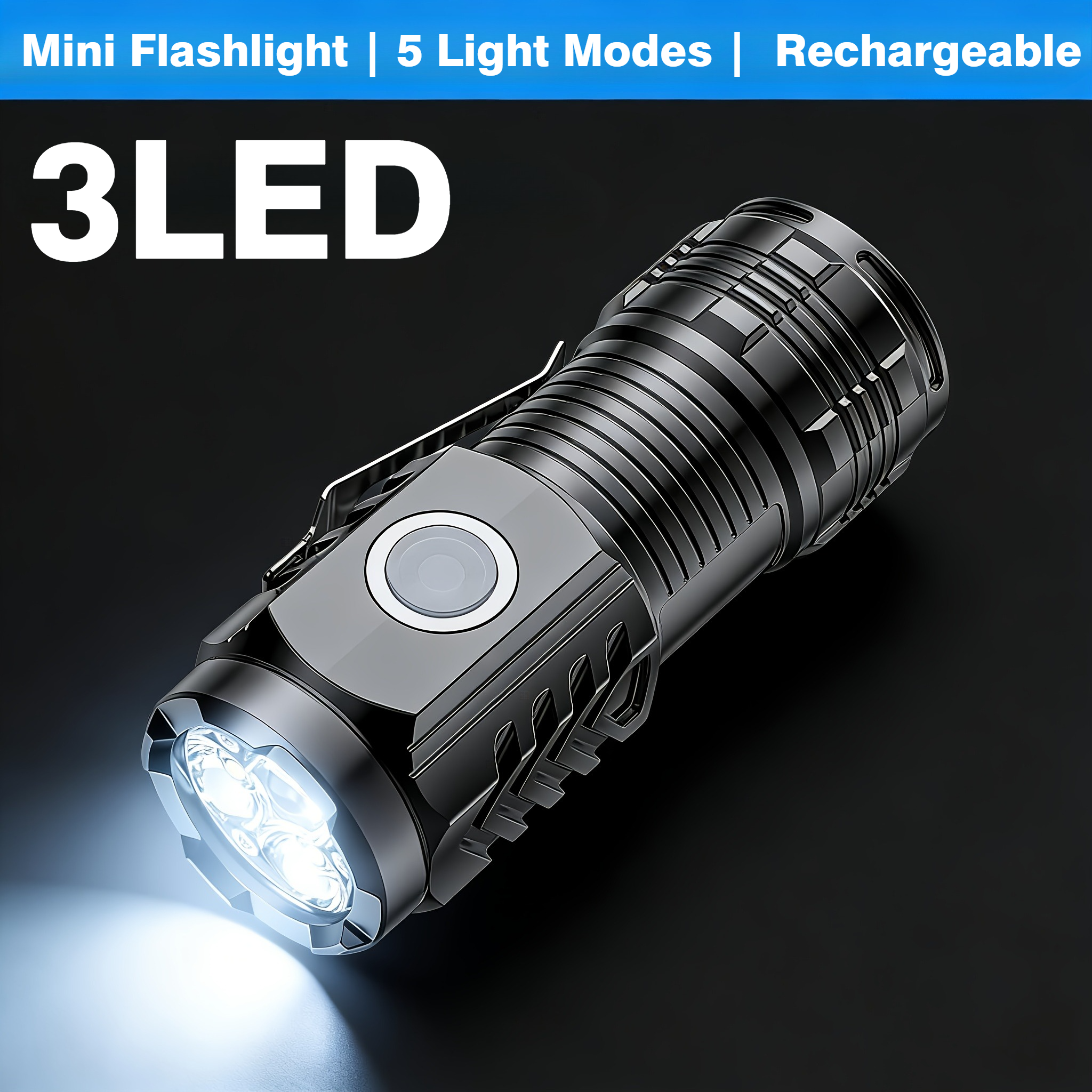 Outdoor Lighting Lumen - Portable Mini 3 LED Handheld Flashlight