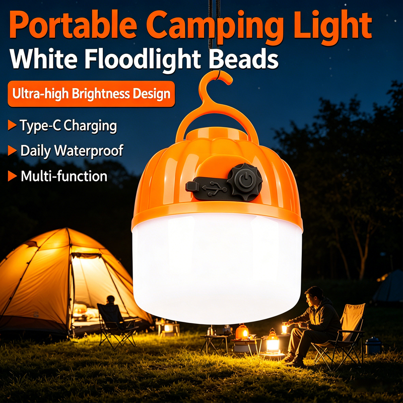 Outdoor Lighting Lumen - Mini Portable LED Pumpkin Bulb 6500K