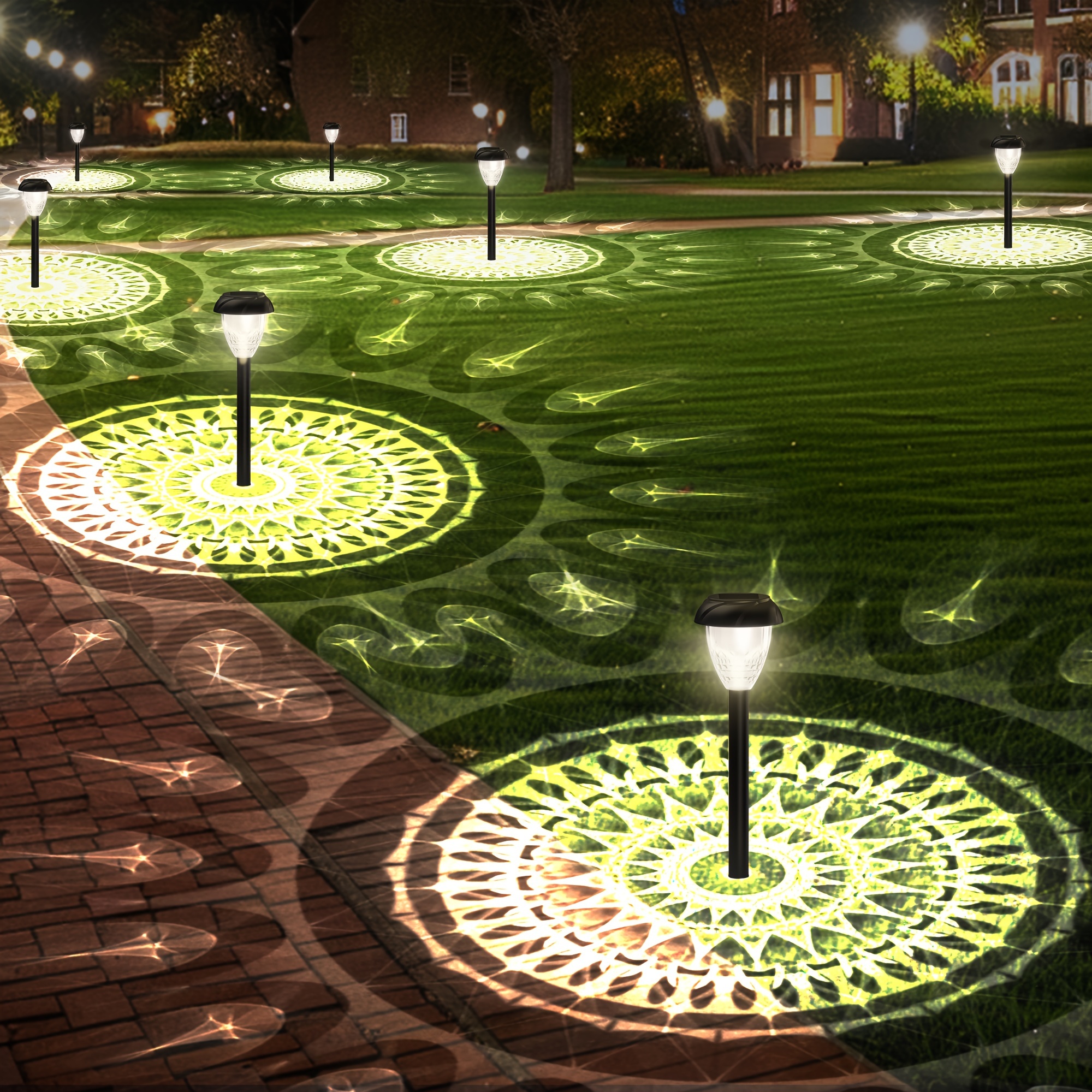 Ground Light Recessed - 10pcs Solar Pathway Lights for Yard