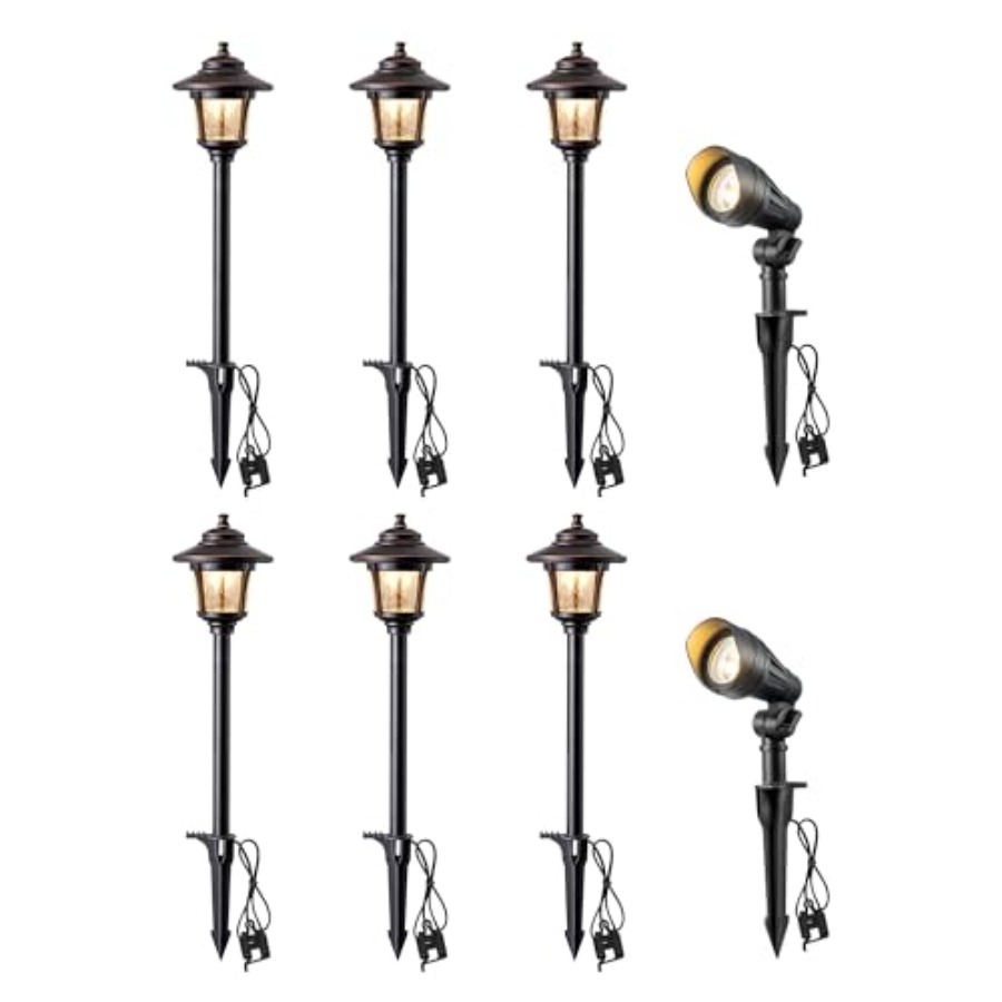 Outdoor Lighting Kits Low Voltage - 8 Pack 12V Low Voltage Landscape