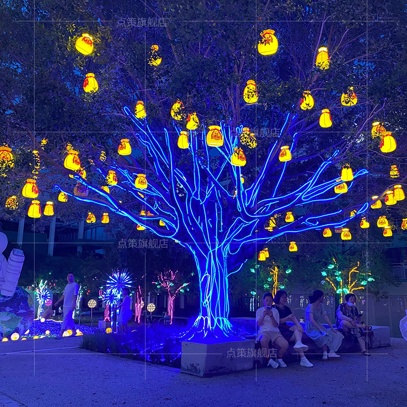 Lucky bag lanterns, money bags - Outdoor Lighting On Trees ulasan dan harga