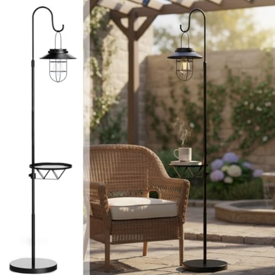 Solar Floor Lamp with Table, 6 - Outdoor Lighting Solar ulasan dan harga