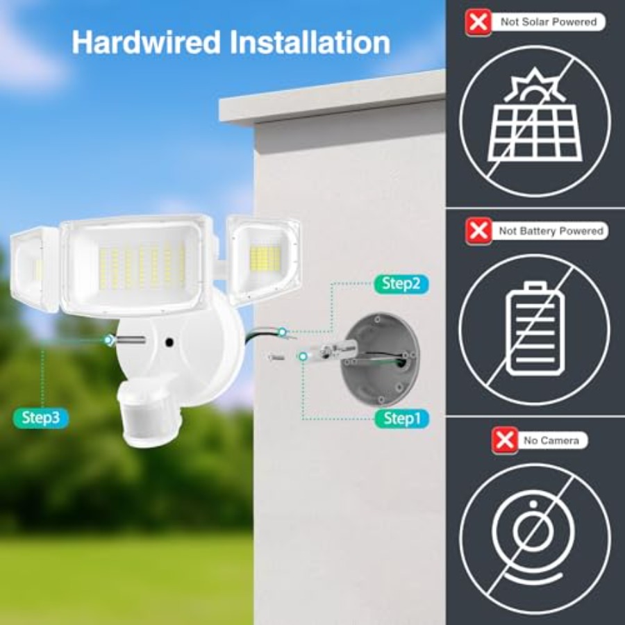 50W Motion Sensor Outdoor Ligh - Outdoor Lighting Hardwired ulasan dan harga