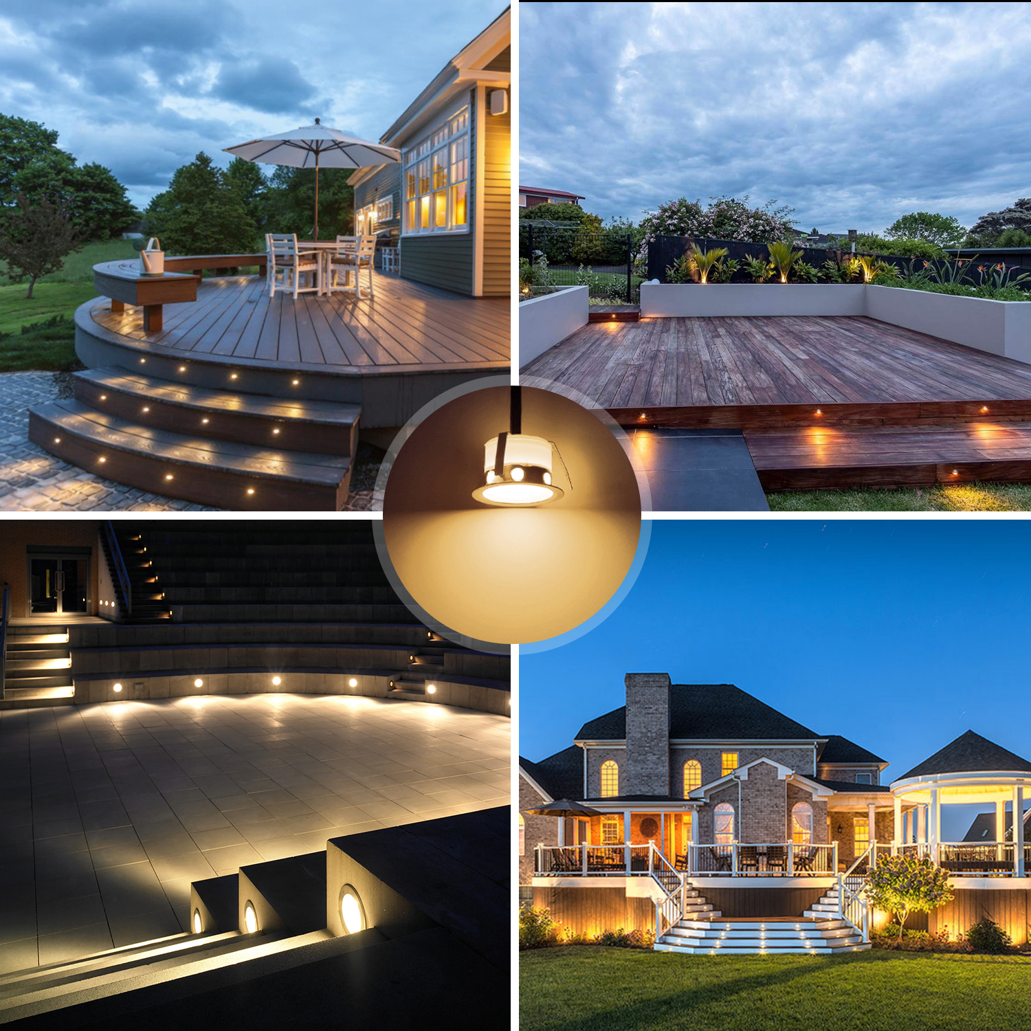 QACA LED Low Voltage Recessed  - Outdoor Lighting Kits Low Voltage ulasan dan harga