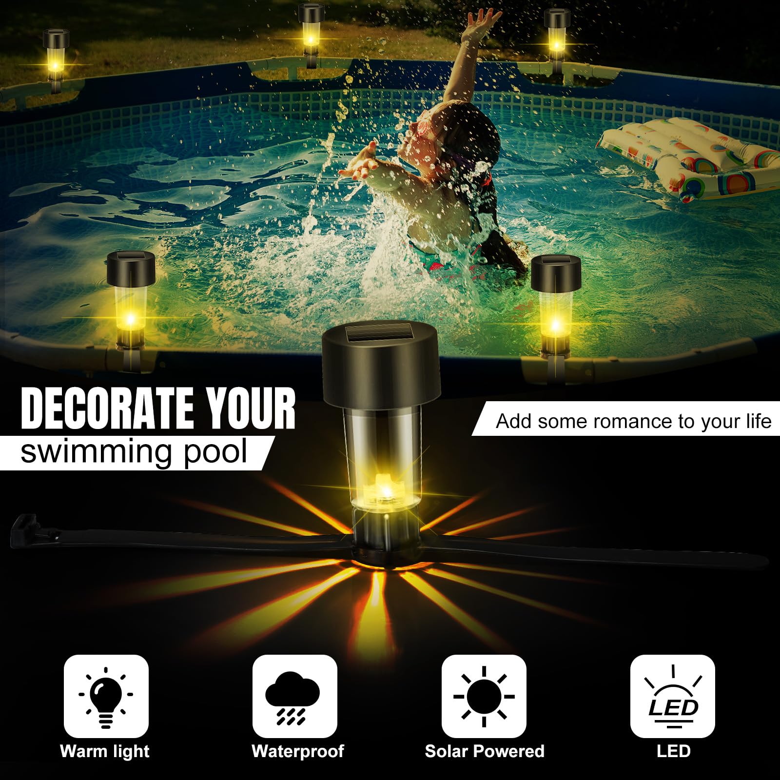 6 Packages Solar Pool Light Fr - Pond Light Submersible ulasan dan harga