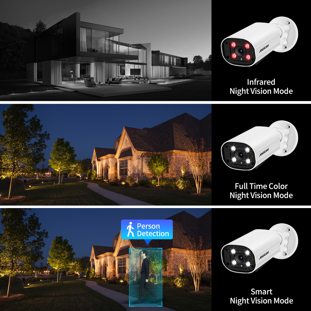 ASECAM 8MP POE IP Camera 4K 15 - Outdoor Lighting Mains Powered ulasan dan harga