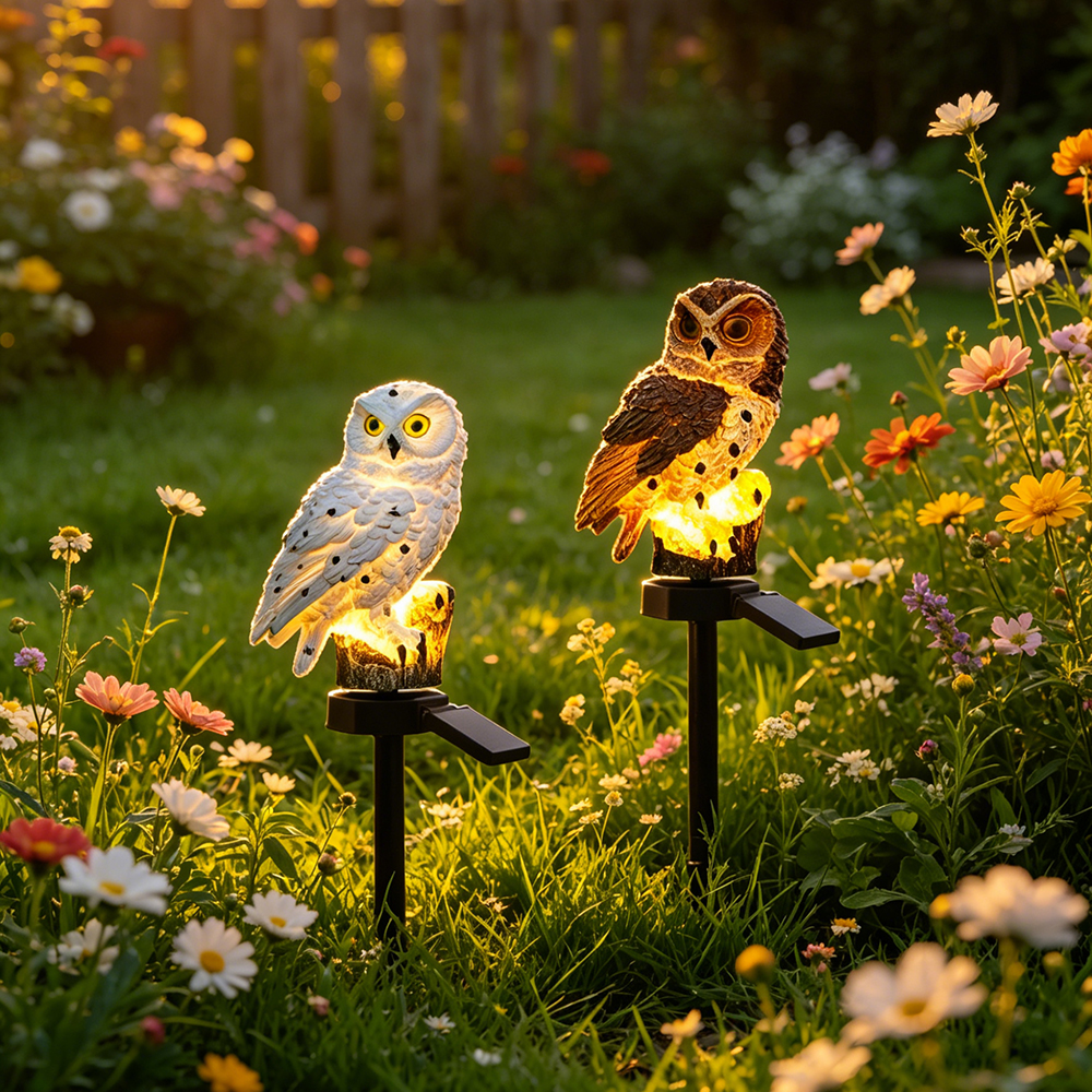 Owl Solar Light, Resin Owl Gro - Outdoor Lighting Lumen ulasan dan harga