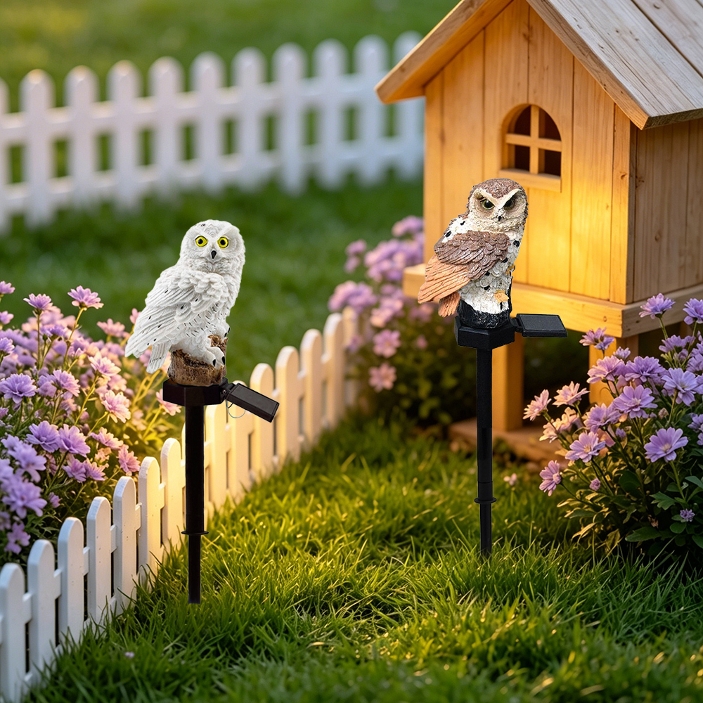 Owl Solar Light, Resin Owl Gro - Outdoor Lighting Lumen ulasan dan harga