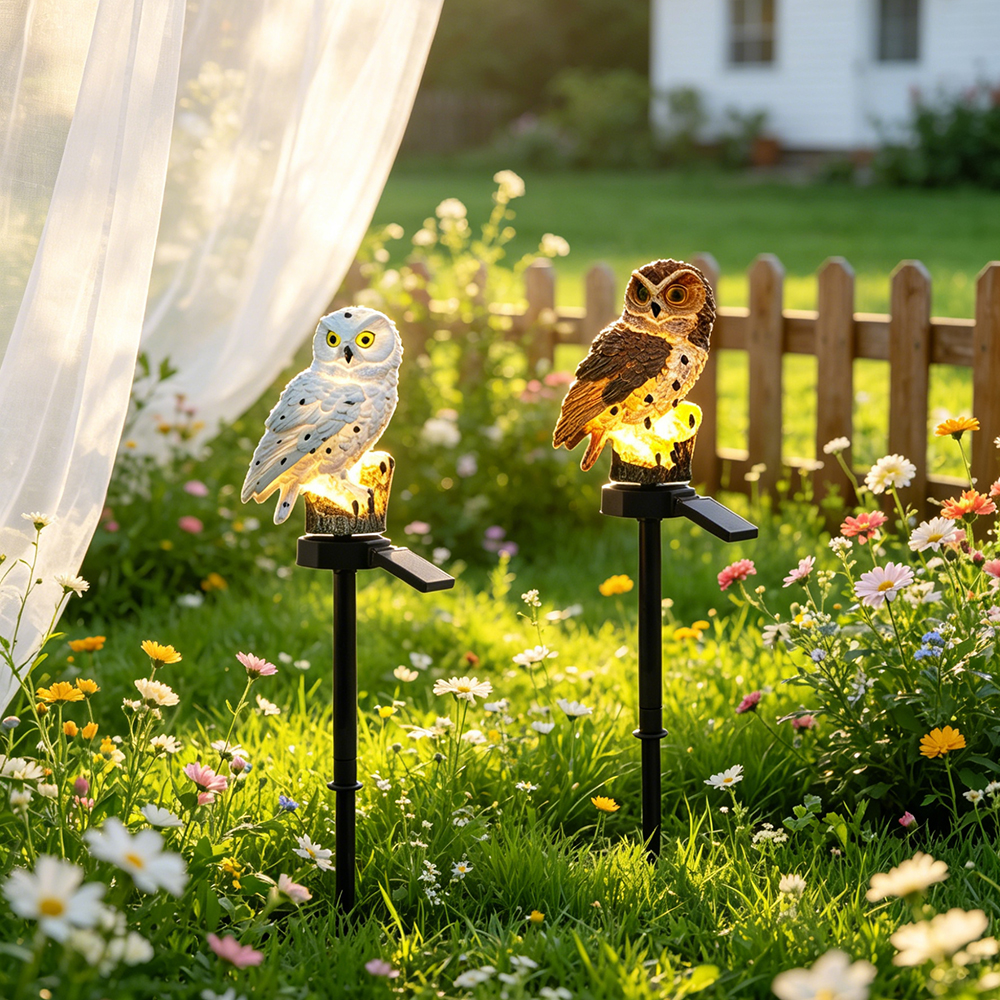 Owl Solar Light, Resin Owl Gro - Outdoor Lighting Lumen ulasan dan harga