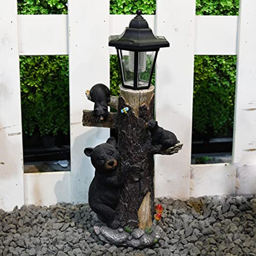 Outdoor garden bear statue wit - Outdoor Lighting On Trees ulasan dan harga