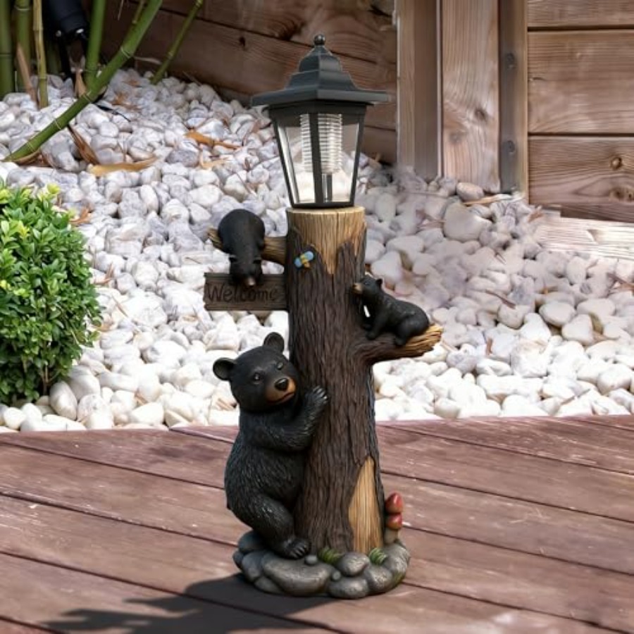 Outdoor garden bear statue wit - Outdoor Lighting On Trees ulasan dan harga