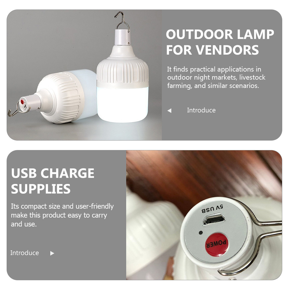 1 Set Of Usb Charge Bulb Recha - Outdoor Lighting Vendors ulasan dan harga