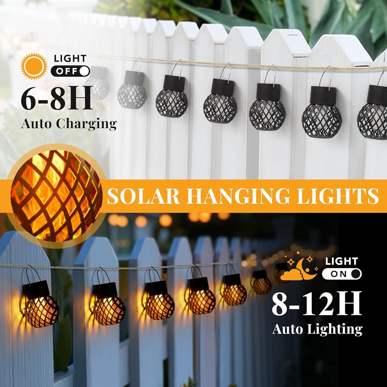 2/4/8pcs Outdoor Solar Lights  - Fire Torch Solar ulasan dan harga