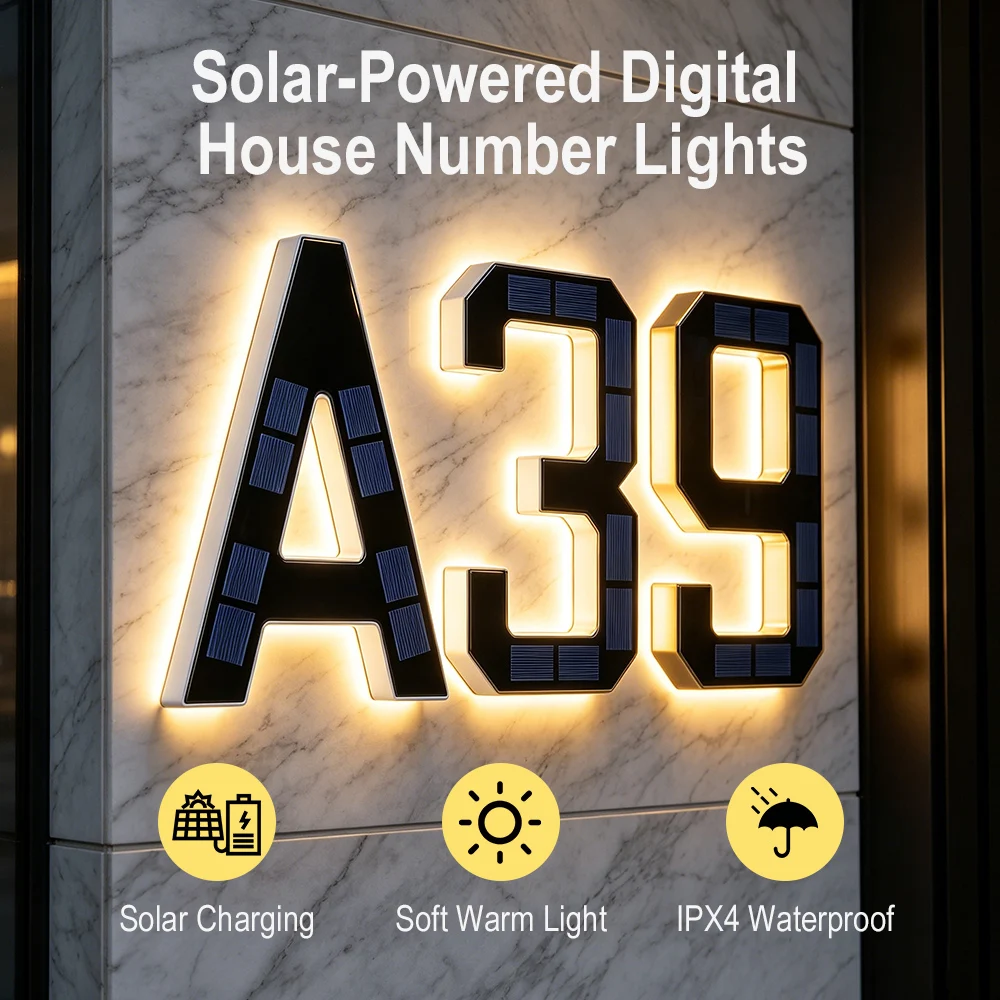 12CM Solar House Number Lights - Outdoor Lighting Experts ulasan dan harga