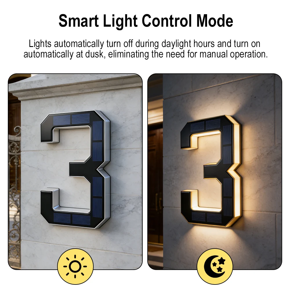 12CM Solar House Number Lights - Outdoor Lighting Experts ulasan dan harga
