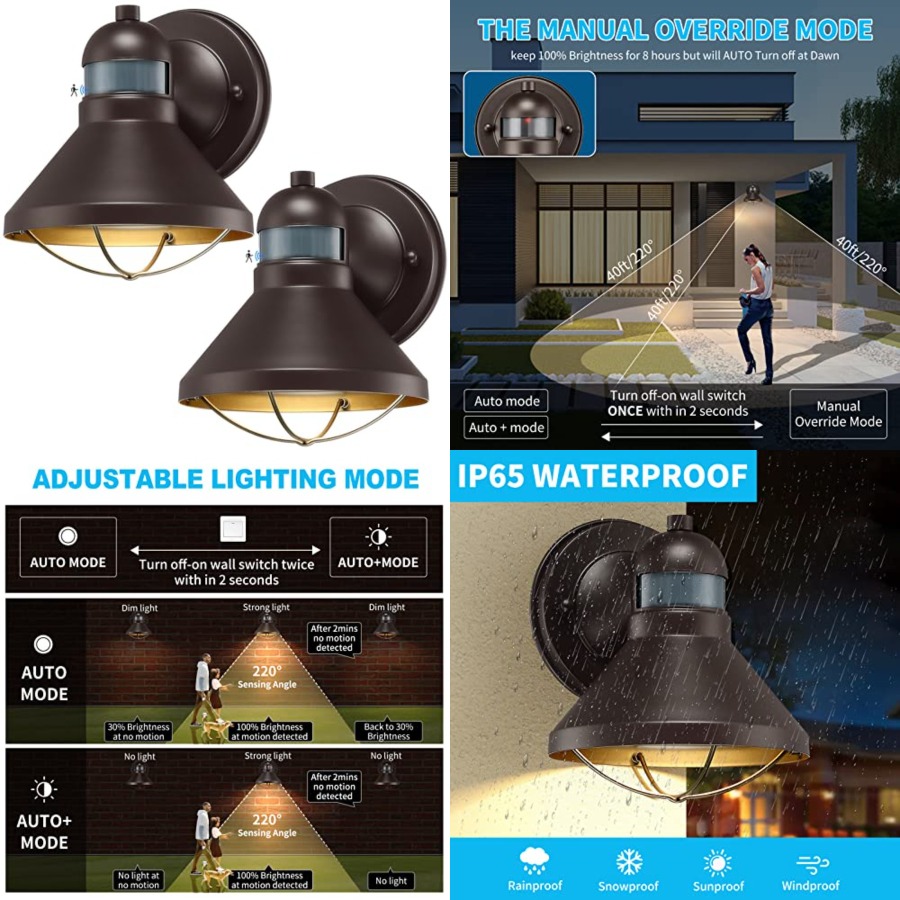 2 Pack Motion Sensor Outdoor L - Outdoor Lighting Solar ulasan dan harga