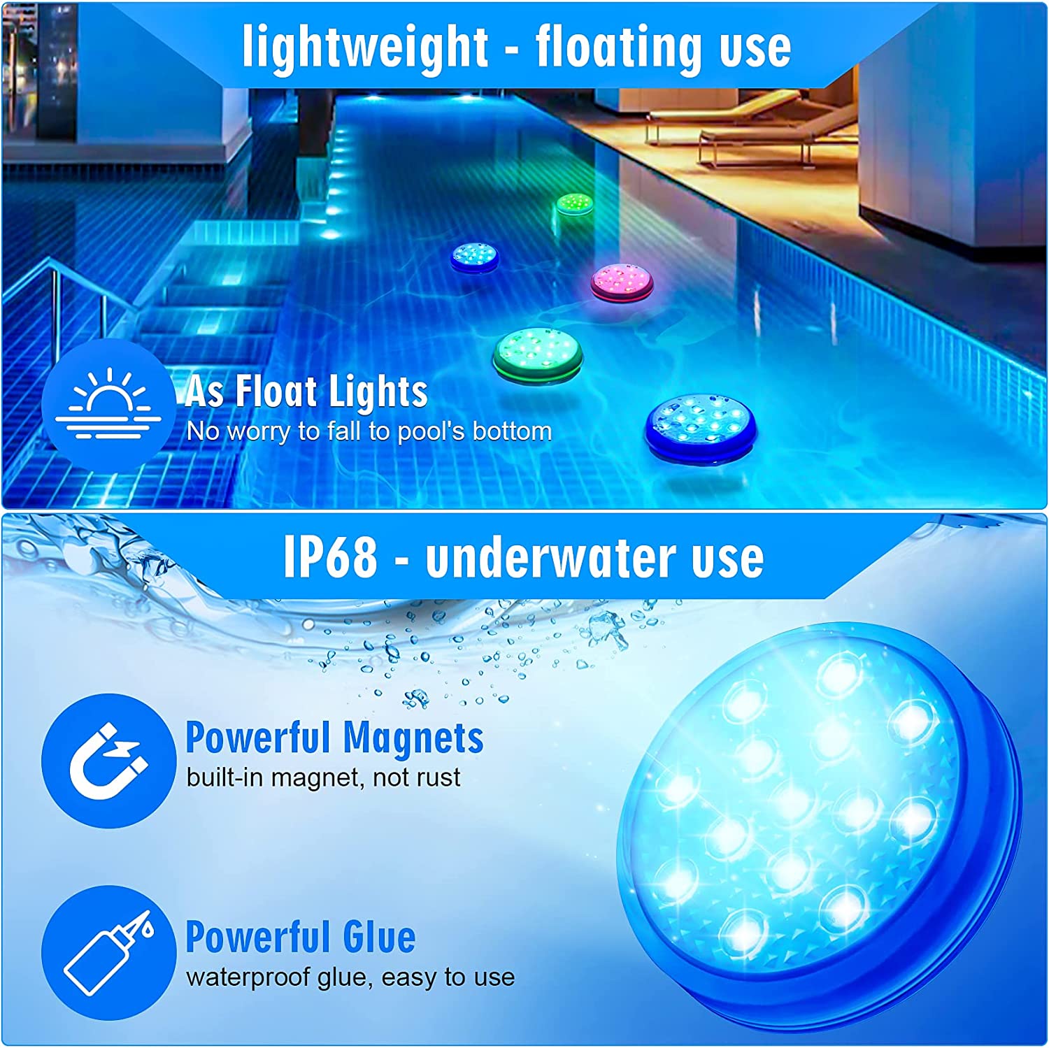 Rechargeable Underwater Submer - Pond Light Submersible ulasan dan harga