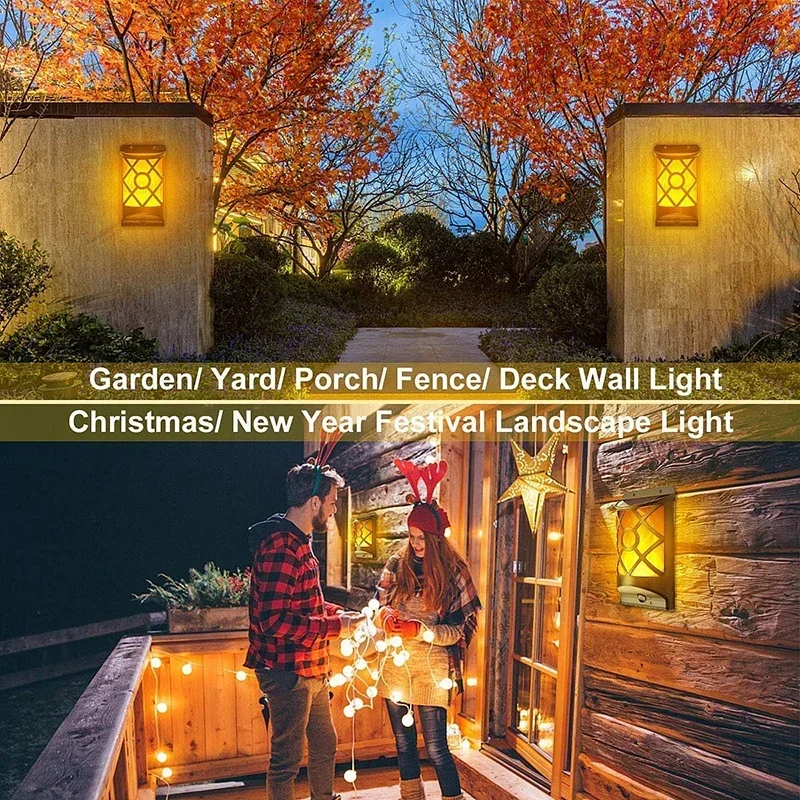 1/2/3/4Pcs 96LED Solar Flame L - Fire Torch Solar ulasan dan harga