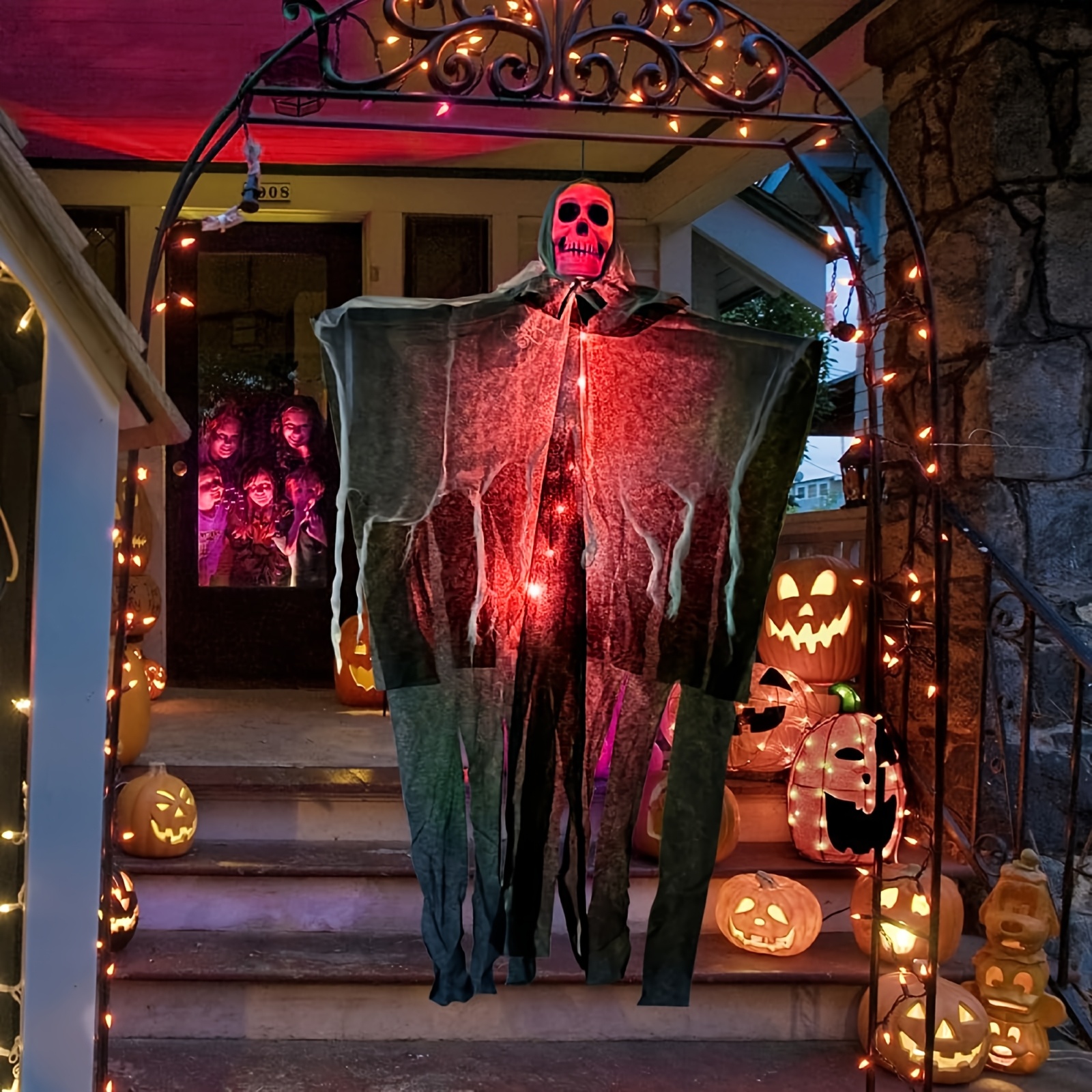 Glowing Scary Ghost Halloween  - Outdoor Lighting On Trees ulasan dan harga