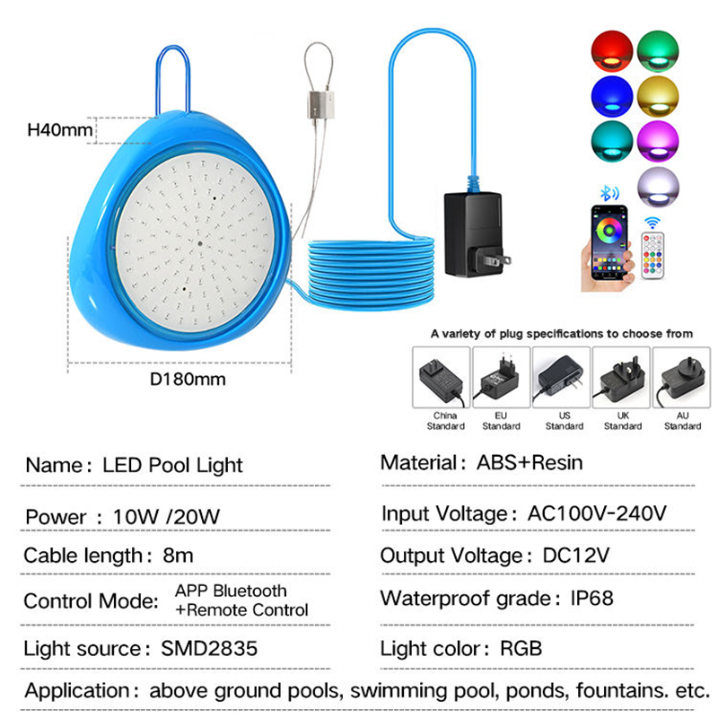 20W Led Swimming Pool Light Ip - Pond Light Submersible ulasan dan harga