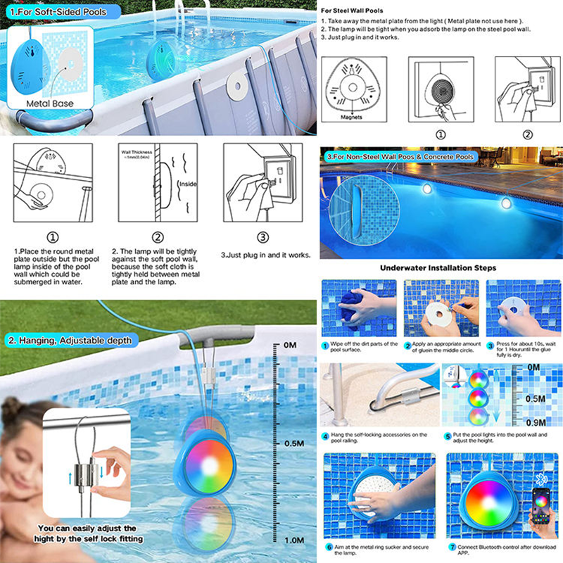 20W Led Swimming Pool Light Ip - Pond Light Submersible ulasan dan harga