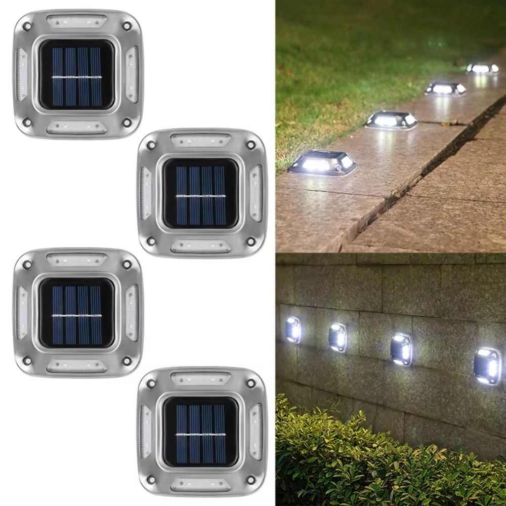 4 PCS 8 LED Solar Ground Light - Ground Light Recessed ulasan dan harga