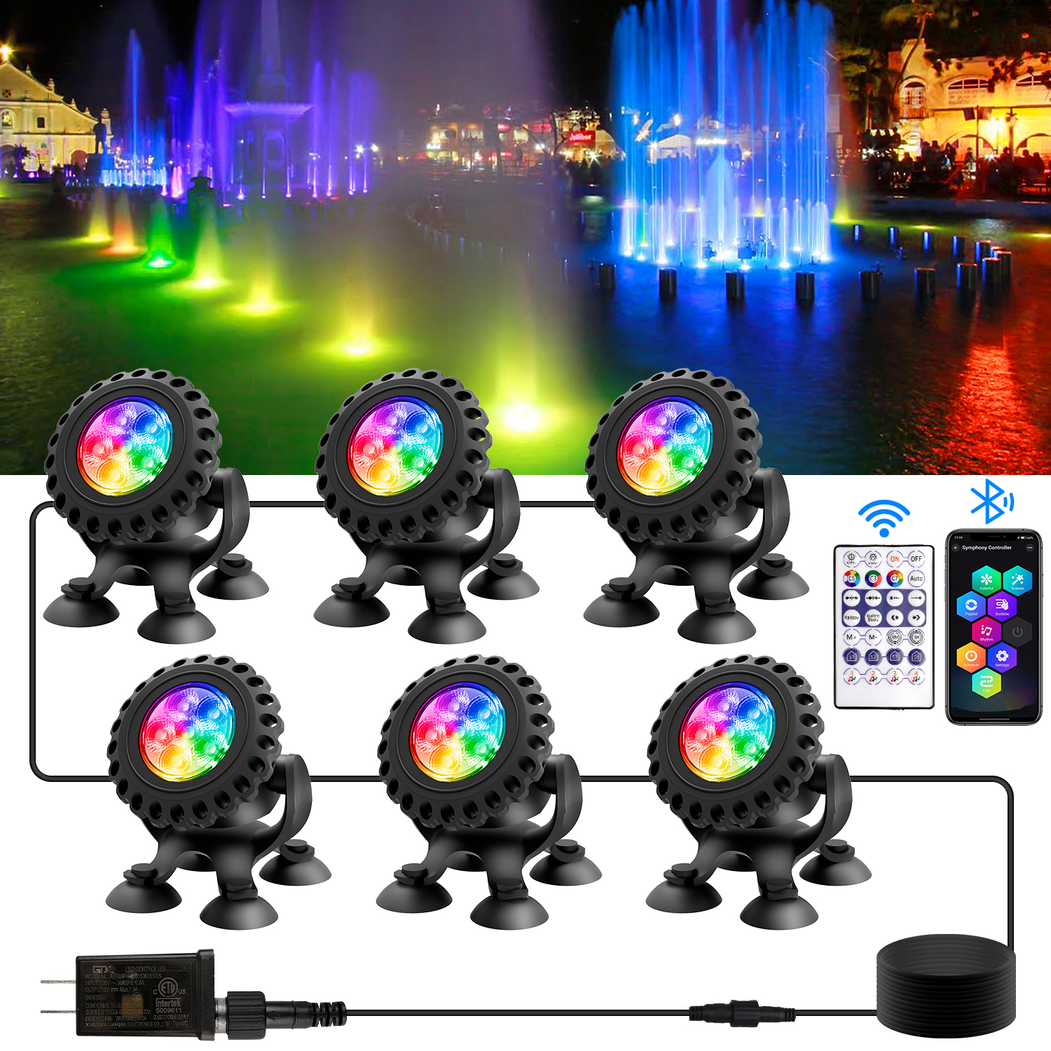1/3/4/5/6 LED RGB Light IP68 W - Pond Light Submersible ulasan dan harga