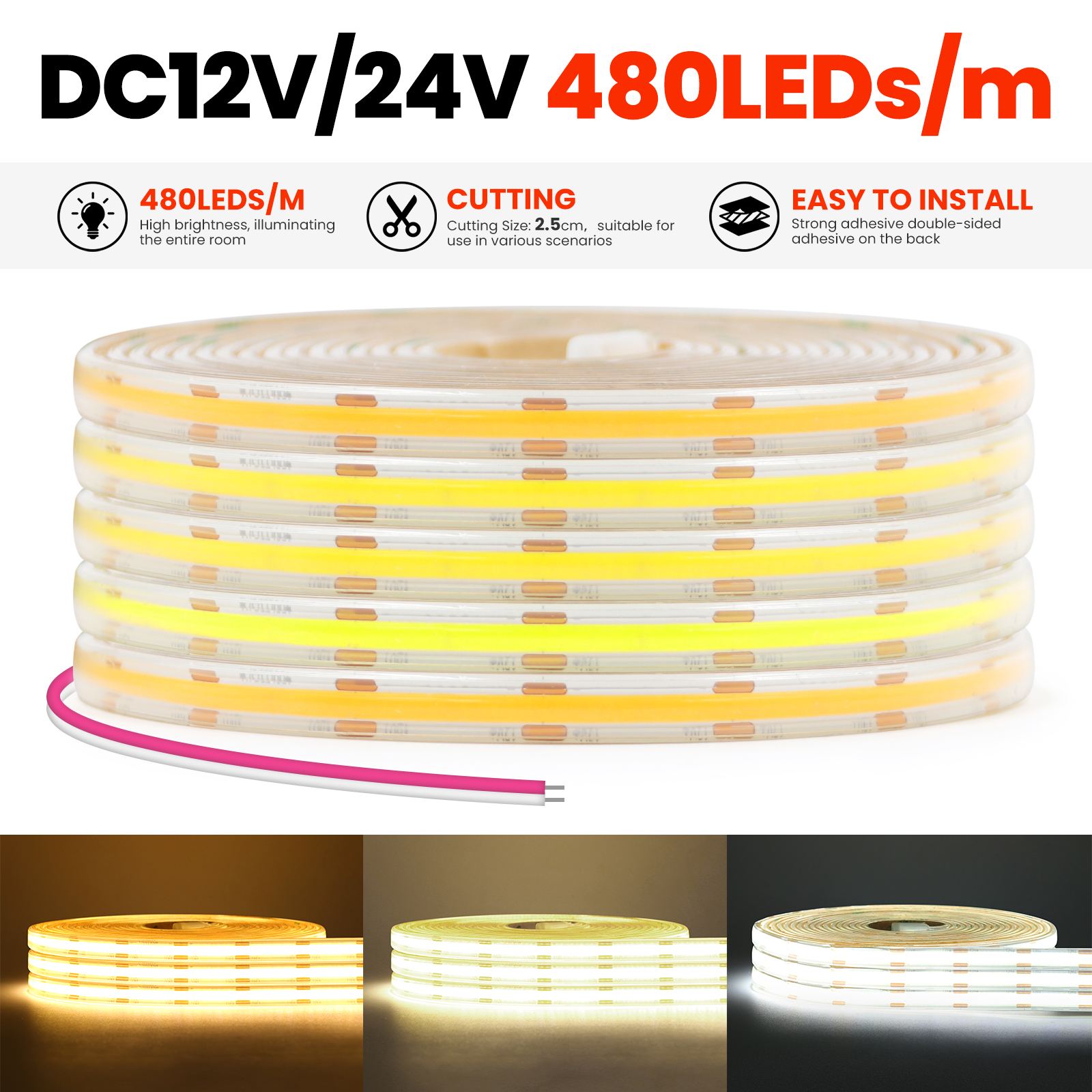 IP67 COB LED Strip Light DC 12 - Pond Light Submersible ulasan dan harga