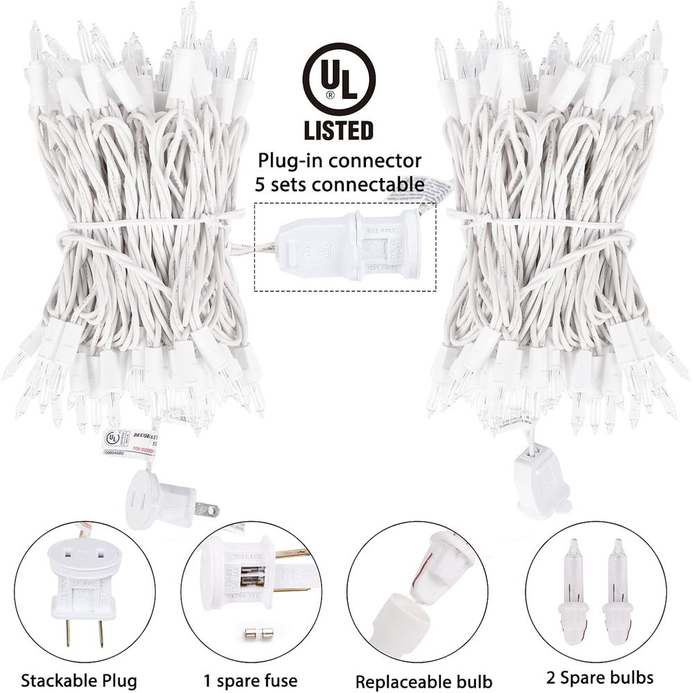 50-Count Soft White Christmas  - Outdoor Lighting On Trees ulasan dan harga