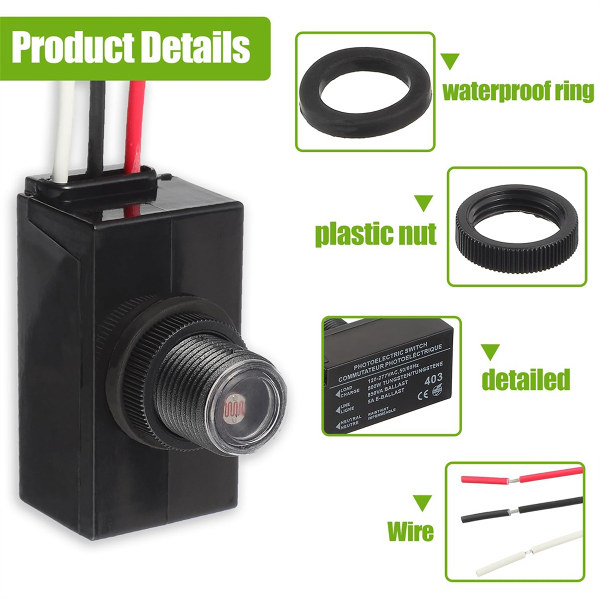 ABNJ Dusk to Dawn Sensor for O - Outdoor Lighting Switch ulasan dan harga
