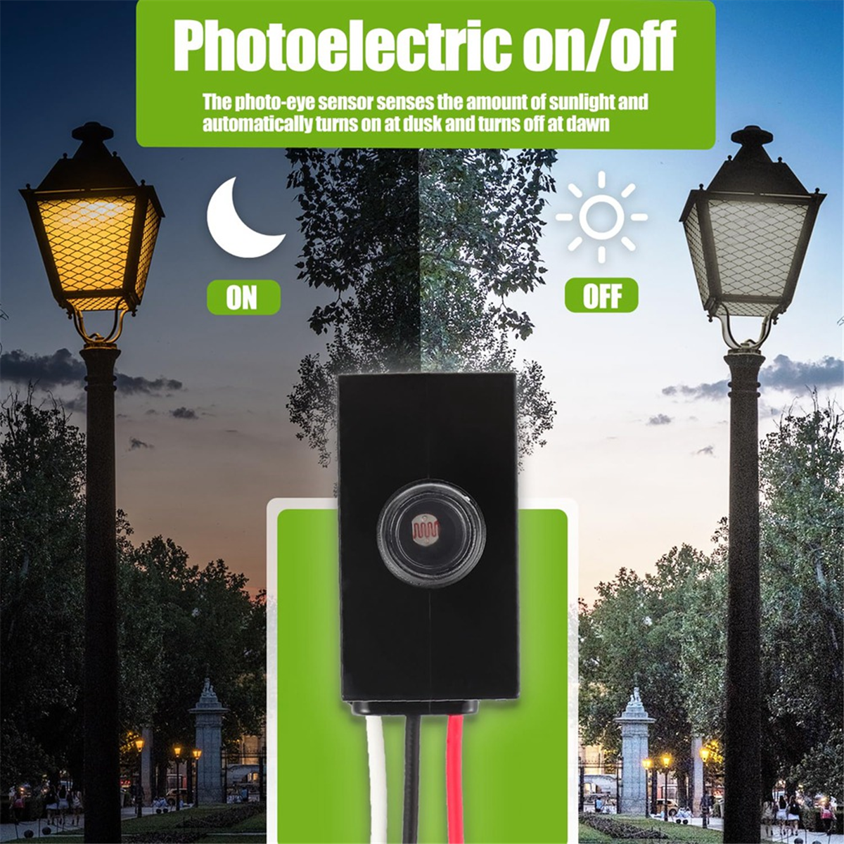 ABNJ Dusk to Dawn Sensor for O - Outdoor Lighting Switch ulasan dan harga