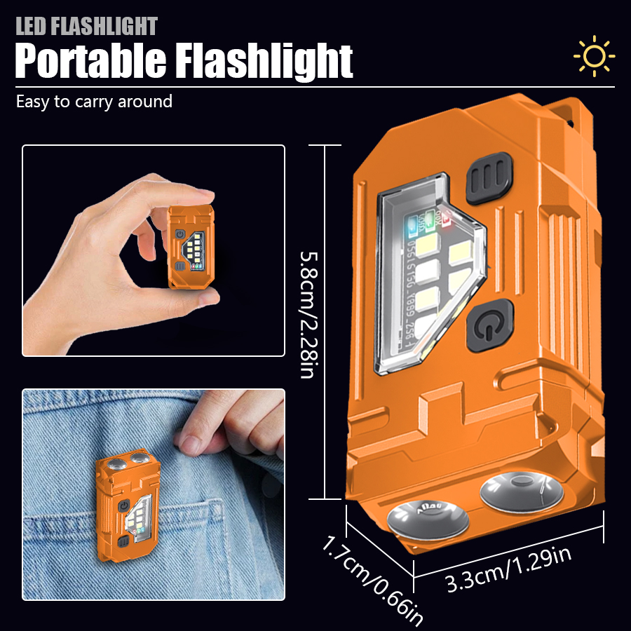 Mini Keychain EDC Flashlight R - Outdoor Lighting Lumen ulasan dan harga