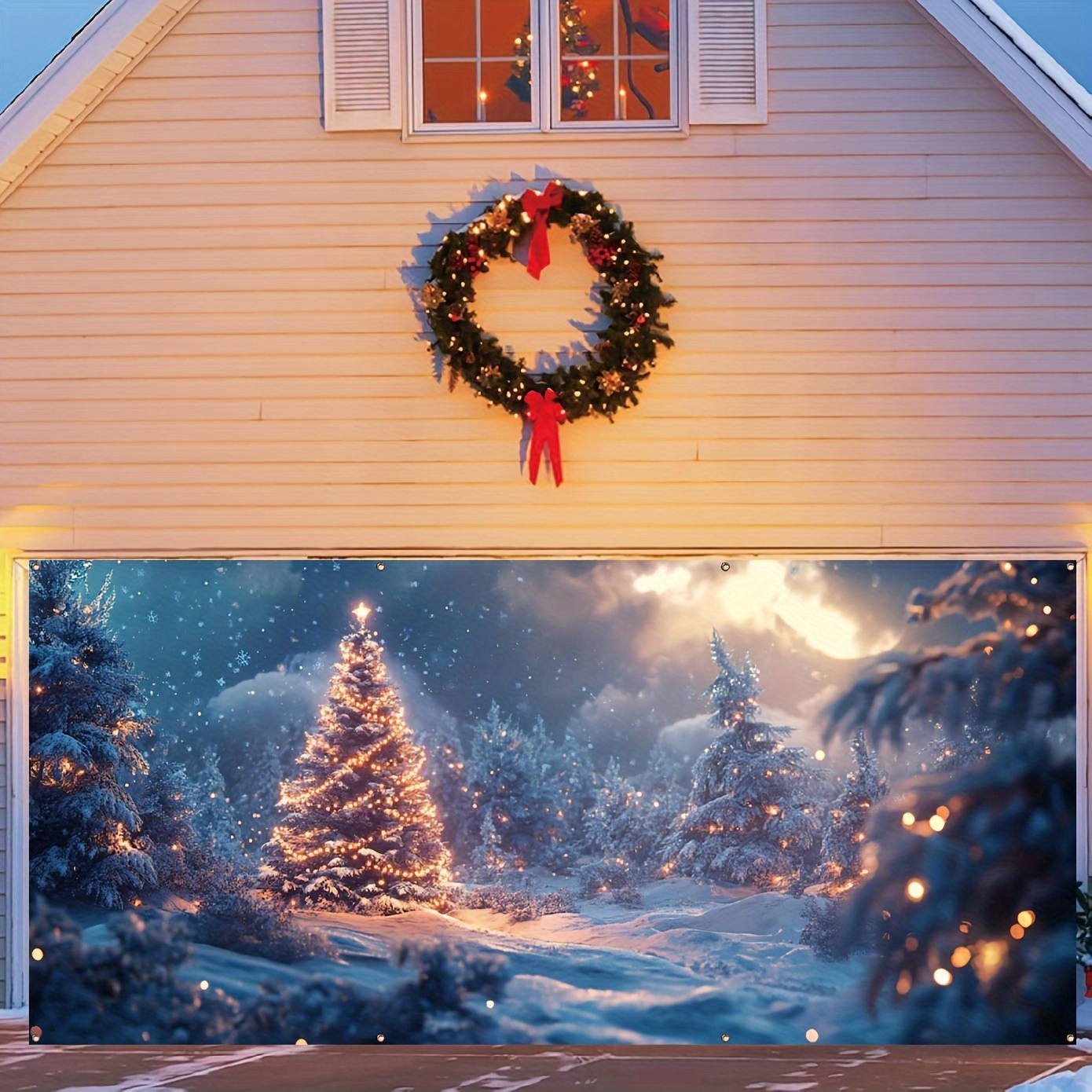 Sparkling Christmas Garage Ban - Outdoor Lighting On Trees ulasan dan harga