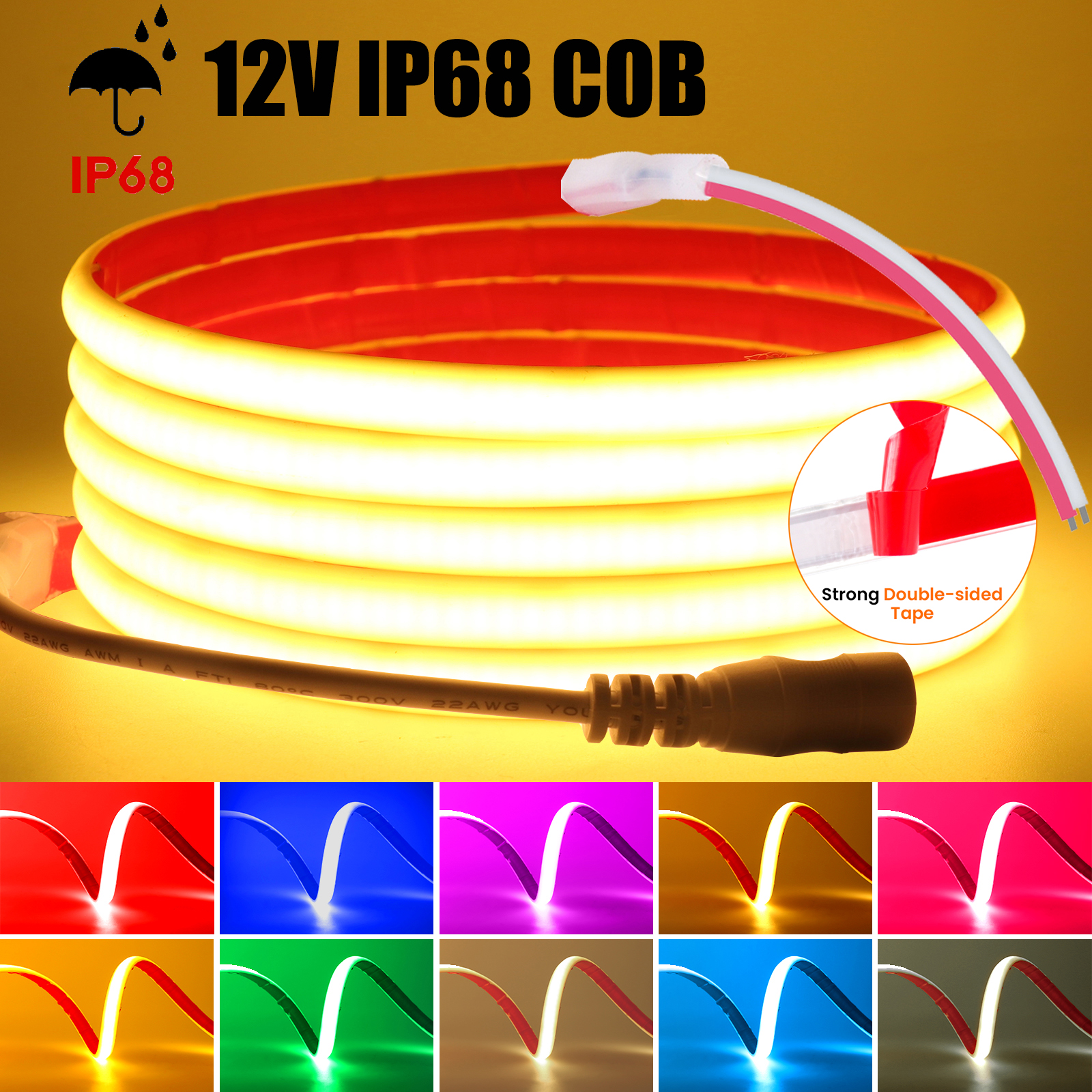 IP68 Waterproof COB LED Strip  - Outdoor Lighting Linear ulasan dan harga