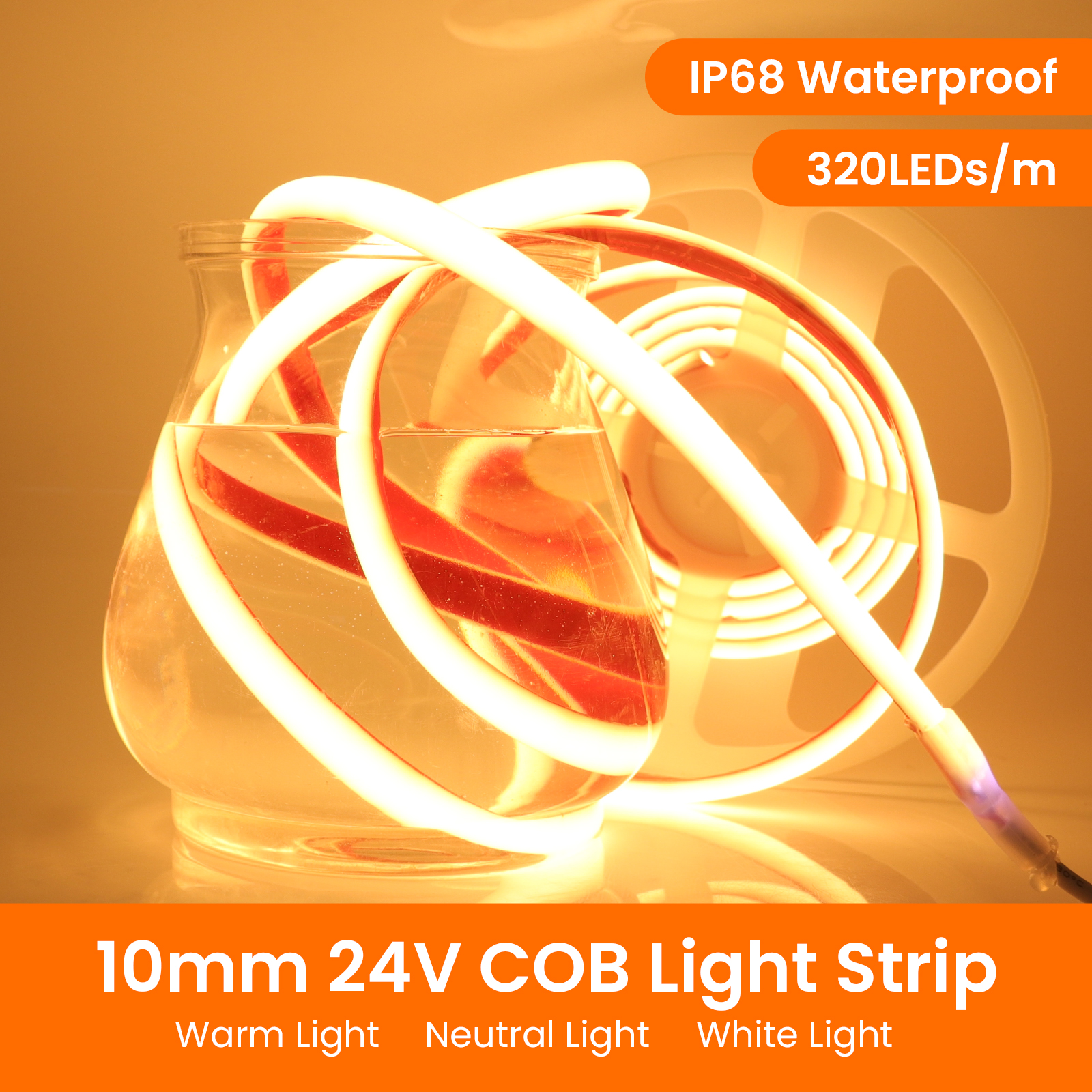 IP68 Waterproof COB LED Strip  - Outdoor Lighting Linear ulasan dan harga
