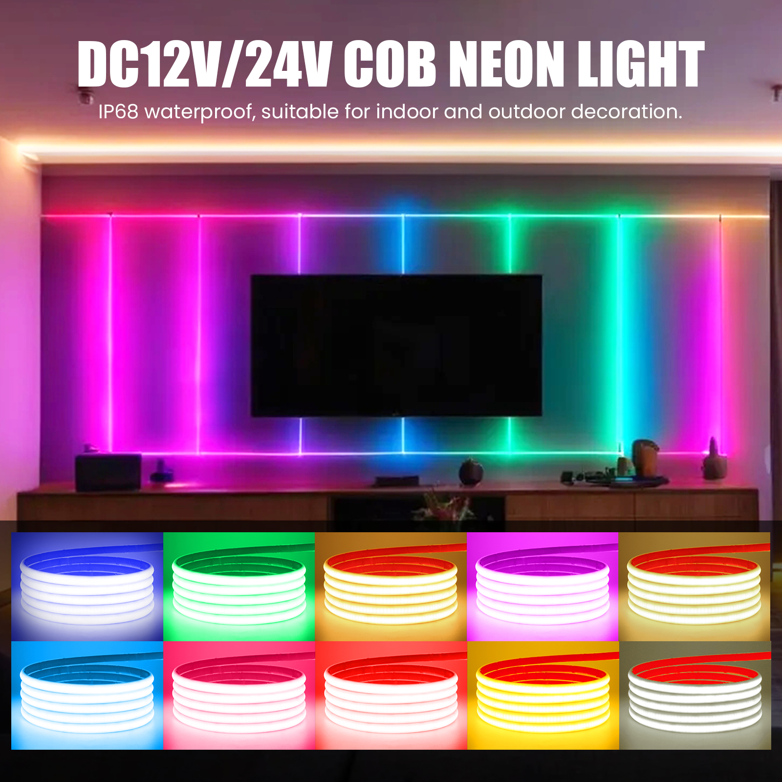 IP68 Waterproof COB LED Strip  - Outdoor Lighting Linear ulasan dan harga