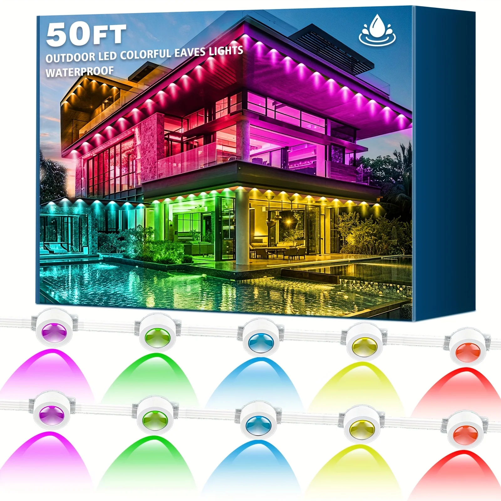 500 Feet, 250 Bulbs, IP67 Wate - Outdoor Lighting Switch ulasan dan harga