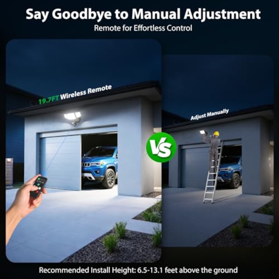 65W 6500LM LED Security Lights - Outdoor Lighting Hardwired ulasan dan harga