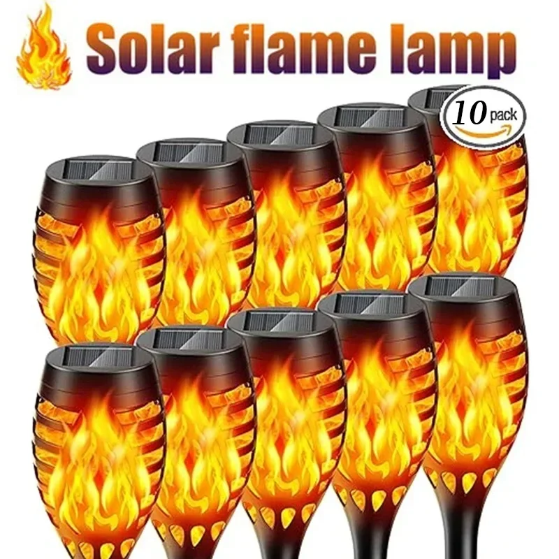 1-10Pack Solar Flame Light Out - Fire Torch Solar ulasan dan harga