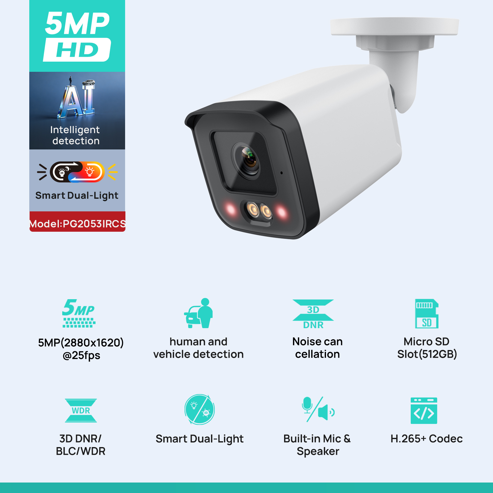 VIKYLIN IP Security Camera 5MP - Outdoor Lighting Mains Powered ulasan dan harga