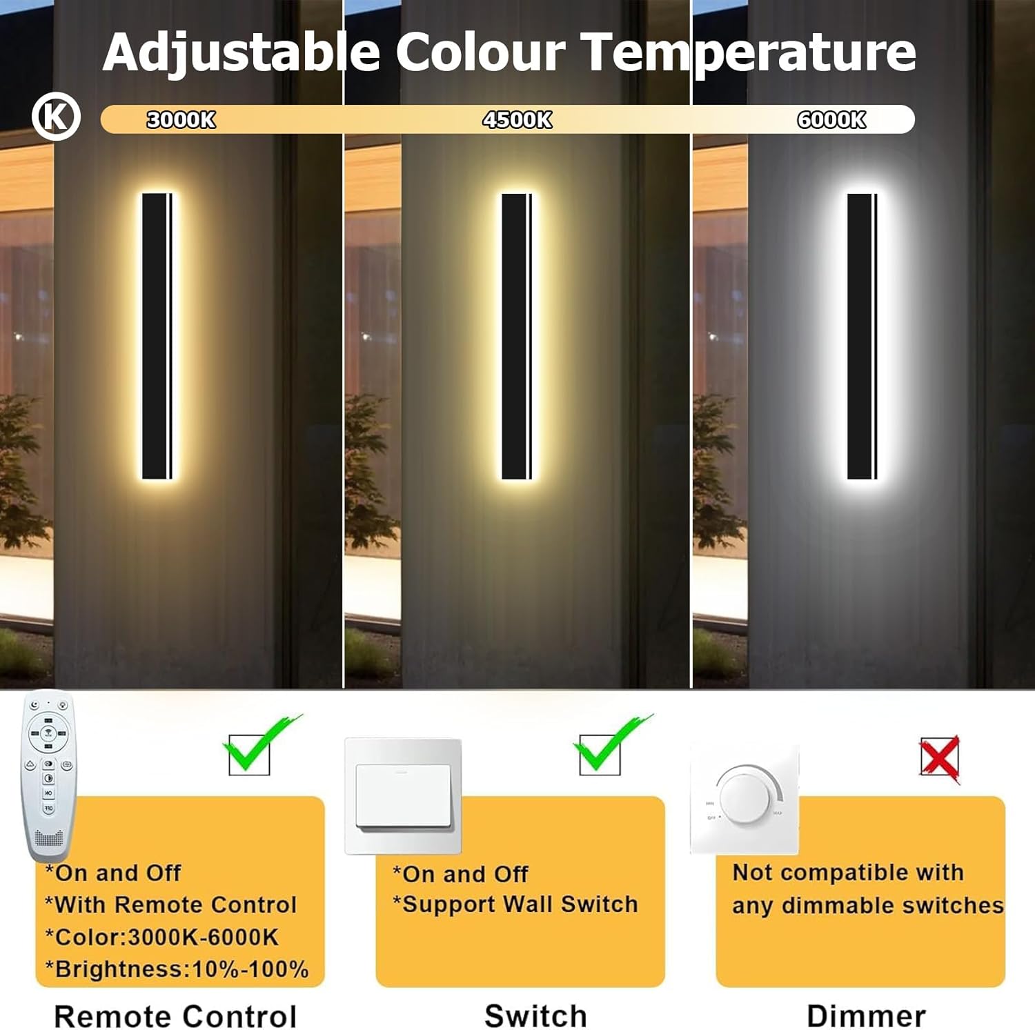 47inch 2pcs Modern Outdoor Wal - Outdoor Lighting Linear ulasan dan harga