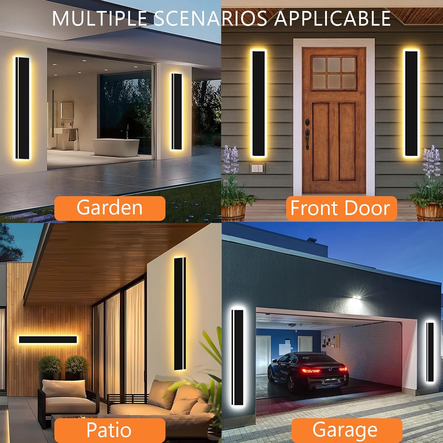 47inch 2pcs Modern Outdoor Wal - Outdoor Lighting Linear ulasan dan harga