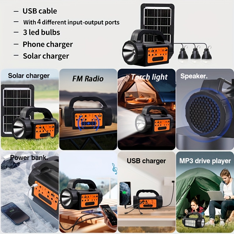 Solar Rechargeable Camping Lig - Outdoor Lighting Switch ulasan dan harga