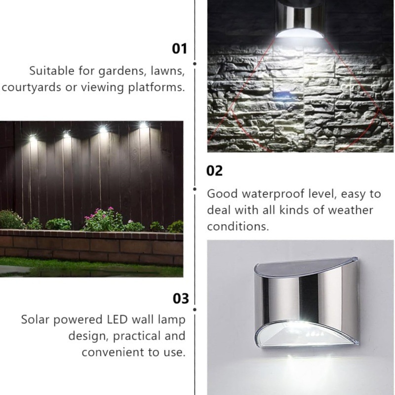 2Pcs Solar Garden Light Stainl - Outdoor Lighting Experts ulasan dan harga