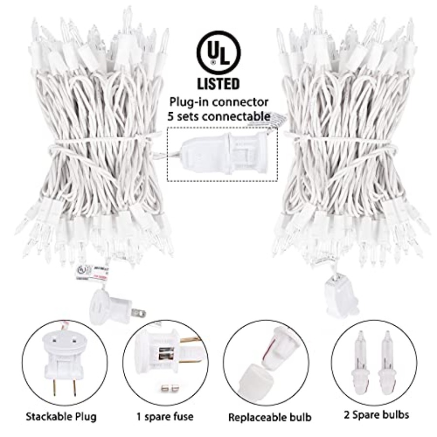 Christmas Lights, Clear Mini I - Outdoor Lighting On Trees ulasan dan harga