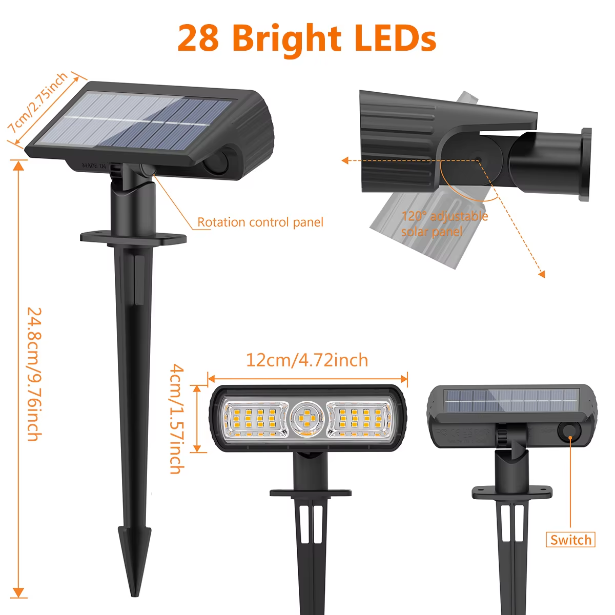 4 Pack Solar Landscape Spot Li - Outdoor Lighting Solar ulasan dan harga