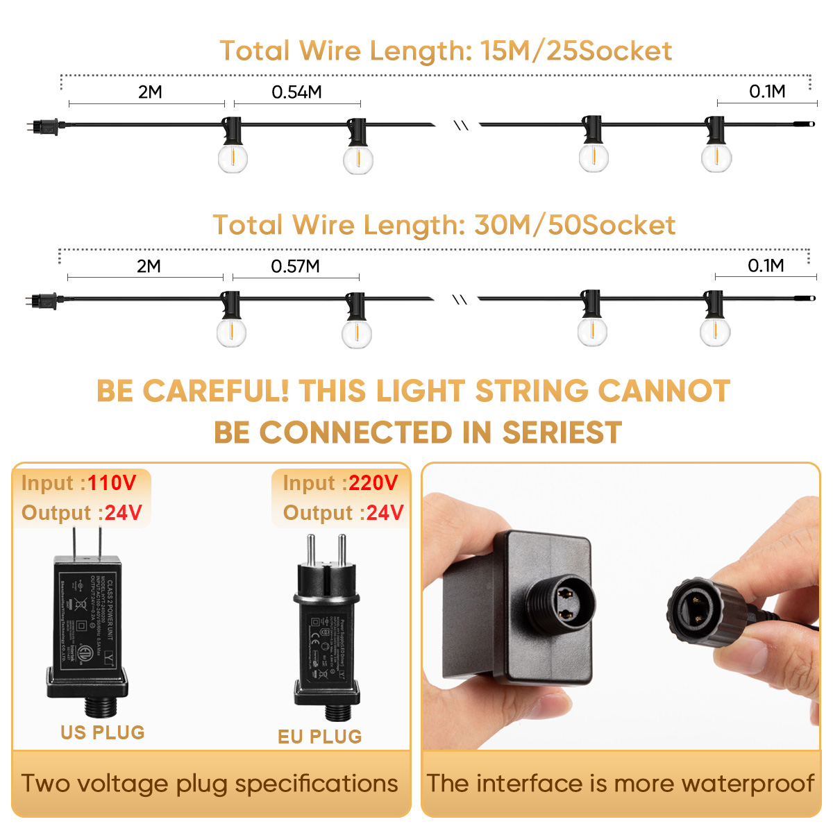 15M 30M Led G40 String Light 2 - Outdoor Lighting Year Round ulasan dan harga